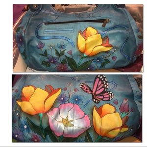 COPY - Leather anuschka with matching makeup bag